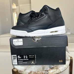 Black and white retro Jordan 3s